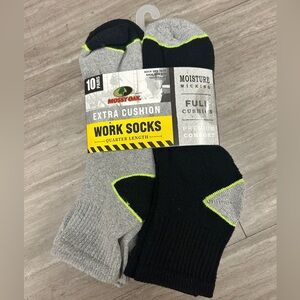 NWT Mossy oak men’s extra cushion quarter length work socks 10 pairs